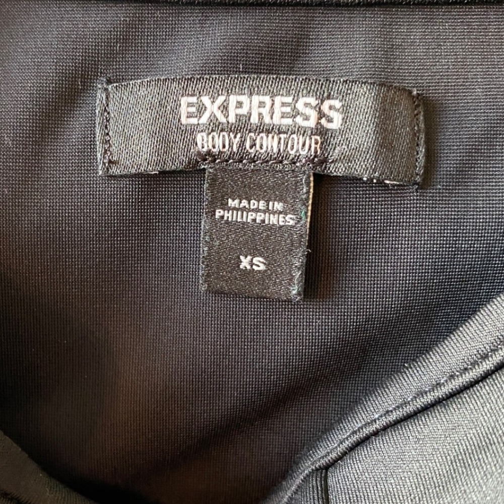 Express Body‎ Contour Black Corset Bodice Square Neck Mini Dress XS - Picture 4 of 9